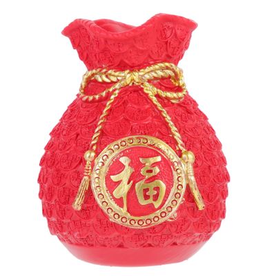 Abaodam Decorative Red Money Bag Piggy Bank for Home and Car Adornment Gift Attractive and Practical Savings Jar for College Apartment Decor