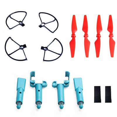SJRC F22 F22s RC Quadcopter Spare Parts Propeller Protection Guard+Upgraded Landing Gear+Propeller Blade (B-R-BL)
