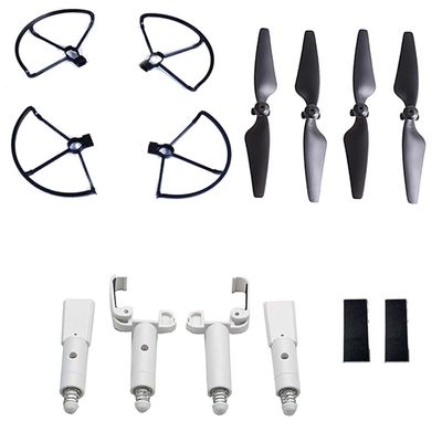 SJRC F22 F22s RC Quadcopter Spare Parts Propeller Protection Guard+Upgraded Landing Gear+Propeller Blade (B-B-W)