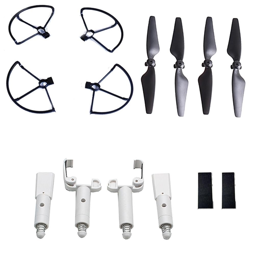 SJRC F22 F22s RC Quadcopter Spare Parts Propeller Protection Guard+Upgraded Landing Gear+Propeller Blade (B-B-W)