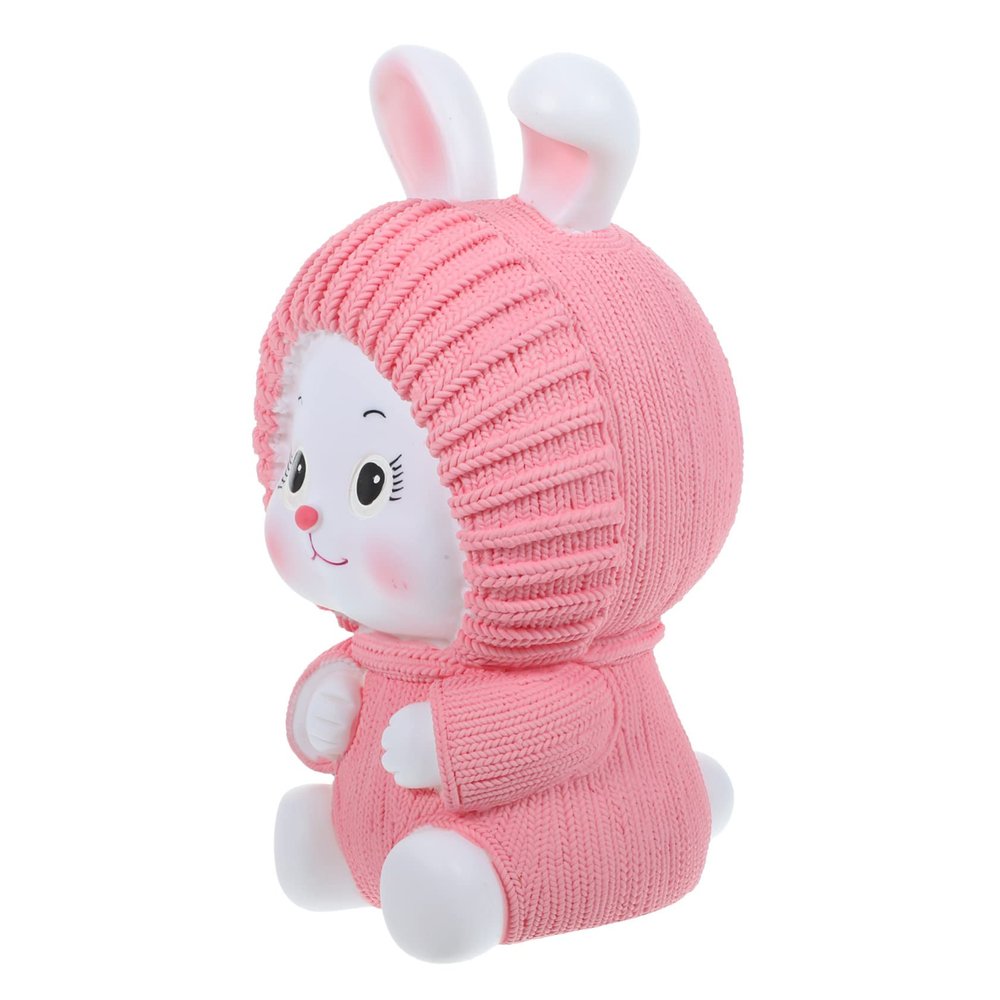 Abaodam Bunny Piggy Bank for Boys and Girls Cute Holder Adorable Desktop Money Pot for Fun Saving Decor for Girls Birthday Promotes Saving Habits