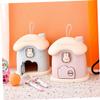 Abaodam Adorable Cartoon Mushroom House Piggy Bank Fun Money Saving Jar for Boys and Girls Desktop Decoration Large Capacity Coin Holder Blue for Boy Girl view 4