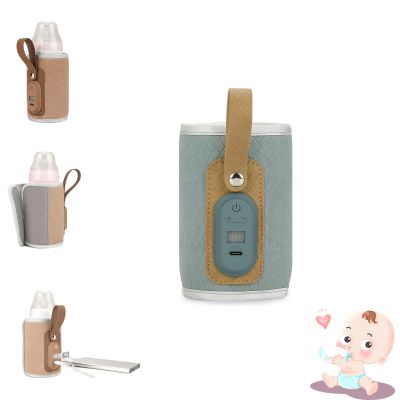 Strifee Baby Bottle Warmer, Portable Adjustable Temperature Bottle Warmer, Suitable for Various Sizes of Bottles (Light Blue)