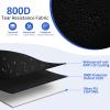 Yexcend Sandbox Cover, 800D Oxford Cloth Waterproof Outdoor Square Sand Box Cover for Kids, Protect Sandbox Sand and Toys(Black,61" X 61" X 8") view 3
