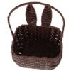 HOLIDYOYO Novel Shape Hand Woven Rattan Basket Handle for Fruit and Vegetable Storage for Home Organization Easter Decor and Nursery Use view 1