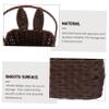 HOLIDYOYO Novel Shape Hand Woven Rattan Basket Handle for Fruit and Vegetable Storage for Home Organization Easter Decor and Nursery Use view 2