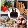 HOLIDYOYO Novel Shape Hand Woven Rattan Basket Handle for Fruit and Vegetable Storage for Home Organization Easter Decor and Nursery Use view 4