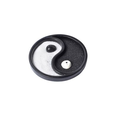 PRETYZOOM Trigram Crafts Resin Decor Yin and Trigram Sand Pan Patio Decorations Outdoor for Zen Decor