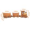 Personalized Wooden Train Set Toddler Outdoor Toys, Customized Wooden Train Toys For Ages 2-4, Montessori Toys For 1 Year Old, Toddlers Birthday Gifts For 2 Year Old Boy (Locomotive + 4 Wagon) view 3