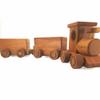 Personalized Wooden Train Set Toddler Outdoor Toys, Customized Wooden Train Toys For Ages 2-4, Montessori Toys For 1 Year Old, Toddlers Birthday Gifts For 2 Year Old Boy (Locomotive + 2 Wagon) view 1