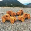 Personalized 4 pcs Wooden Toy Cars For Toddlers 1-3, Customizable Wooden Toy Cars Nursery Decor Montessori Toys For 1+ Year Old, Gifts For One Year Old Boys Push Car Rattle Toys, Birthday Gifts view 2