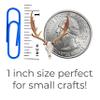 Decorative Deer Skull Replica, Highly Detailed Faux Specimen, White (1" (25MM) SMALL CHECK SIZE!, Bone (hand painted)) view 2
