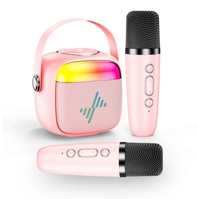 LENRUE Karaoke Machine for Kids, Birthday Gifts for Girls Boys Teens with Wireless Microphone, Colored Lights, Trendy Stuff Gifts for 3, 4, 5, 6, 7, 8, 9, 10 +Year Old