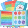 AMAMIA Montessori Magnetic Book Fraction Puzzle,Educational Math Fraction Manipulatives for Child,Magnetic Fraction Tiles for Elementary School,Magnetic Fraction CirclesToy for 4,5th Grade. view 1
