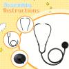 Leitee 50 Pcs Kids Stethoscope Real Working Stethoscope for School Role Play Doctor Nurse Cosplay Accessory(Black) view 3