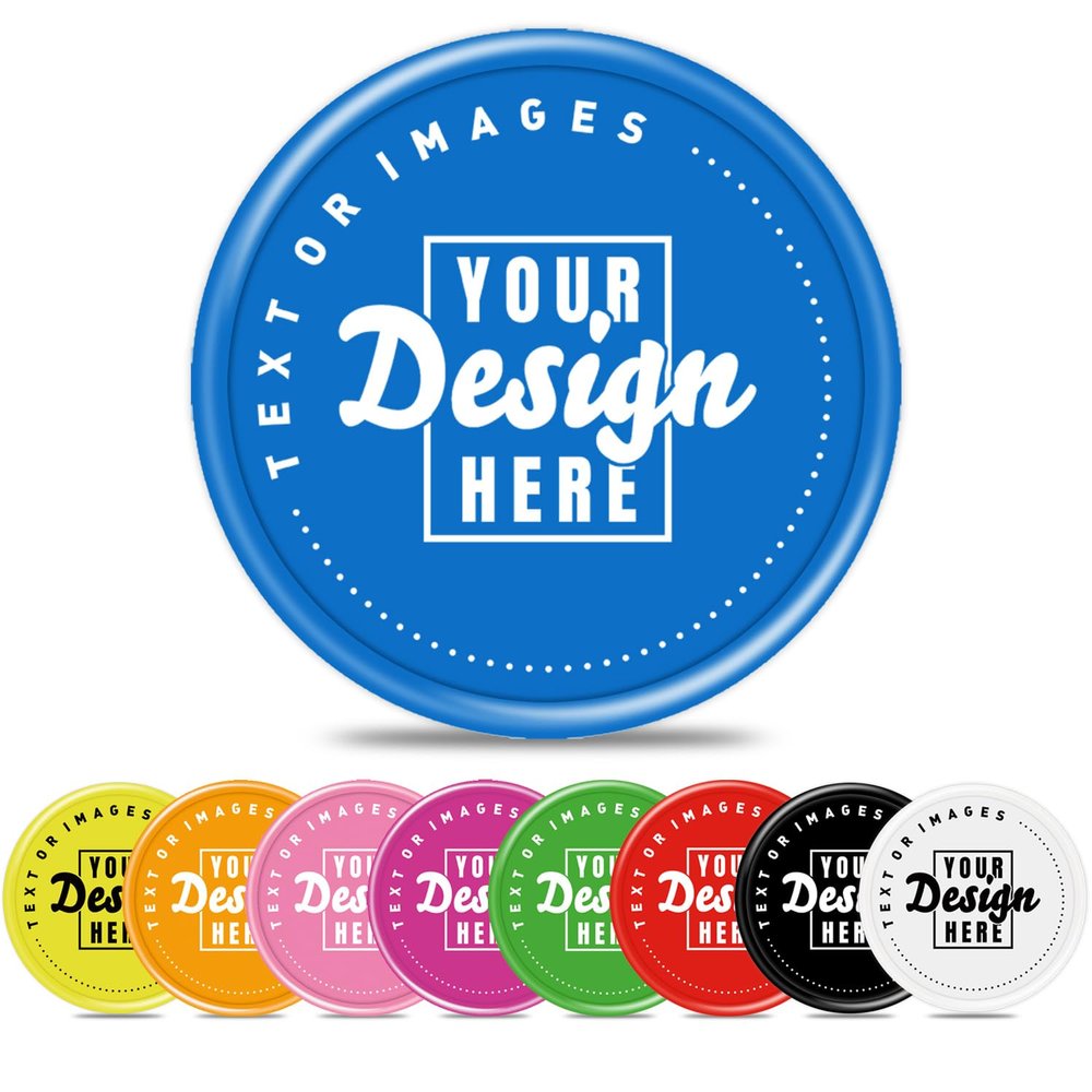 200 Custom Plastic Drink Chips,Imprint with Your Text Logo Image or Any Else for Bar,School,Wedding,Party,Event (Blue)