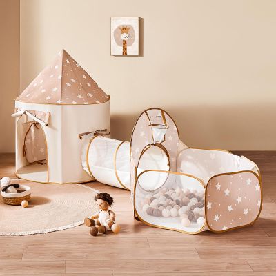 Tiny Land Kids Play Tent with Tunnel, Pop Up Play Tent with Ball Pits for Toddlers, Baby Tent with Carry Bag, Toddler Tents Indoor