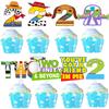 2 to infinity and inspired Beyond Birthday Decorations Toy Inspire Game Birthday Cupcake Toppers and Wrappers for 2nd Bday Blue Sky and White Cloud Cow Bday Party Supplies Decor (2nd with wrappers) view 1