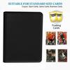 16 Pocket Card Binder, 1000+ Premium Zip Trading Card Binder, Double Sided Pocket Card Binder Album, Ringless Card Folder for MTG, TCG, Sports Card (Black, 16Pockets) view 3