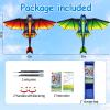 62" Dragon Kite for Kids and Adults, Easy to Fly Huge Dinosaur Kites for Kids Ages 4-8 8-12 with 328FT String for Beach Trip Park Birthday Easter Gifts Family Outdoor Games and Activities, 2 Pack view 2