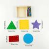 OLYDAUS 5 Pcs Double-Sided Shape Panels Wooden Threading Toy Lacing Cards for Toddlers, Lacing Shapes, Educational and Learning Montessori Activity for Kids (Triangle) view 2