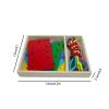 OLYDAUS 5 Pcs Double-Sided Shape Panels Wooden Threading Toy Lacing Cards for Toddlers, Lacing Shapes, Educational and Learning Montessori Activity for Kids (Triangle) view 3