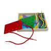 OLYDAUS 5 Pcs Double-Sided Shape Panels Wooden Threading Toy Lacing Cards for Toddlers, Lacing Shapes, Educational and Learning Montessori Activity for Kids (Triangle) view 4
