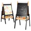 3 in 1 Easel for Little Kids with Wood Tray, Double Sided Wooden Easel with Paper Roll, Magnetic Chalkboard & White Board Height Adjustable Painting Standing for Toddlers Childrens 2-5 view 1