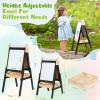 3 in 1 Easel for Little Kids with Wood Tray, Double Sided Wooden Easel with Paper Roll, Magnetic Chalkboard & White Board Height Adjustable Painting Standing for Toddlers Childrens 2-5 view 4