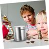 Abaodam Stainless Steel Piggy Bank Jar Savings Box for Boys and Girls Easy Deposit for Birthdays and Festivals Non-deformable Money Container view 4