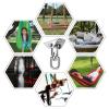 Hammock Hanging Kit,Hanging Chair Hardware 360Rotating 1200 lb Capacity Hammock Hooks Heavy Duty,Hammock Chair Hanging Kit & Swing Ceiling Hook Snap for Hammock Chair Stand,Seat,Tree,Yoga,Gym(Silver) view 3