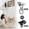Hammock Hanging Kit,Hanging Chair Hardware 360Rotating 1200 lb Capacity Hammock Hooks Heavy Duty,Hammock Chair Hanging Kit & Swing Ceiling Hook Snap for Hammock Chair Stand,Seat,Tree,Yoga,Gym(Silver) view 4