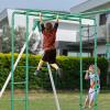 Hapfan Swing Sets for Backyard with Monkey Bars, Belt Swing, Platform Swing, Climbing Net, Trapeze Bar, Outdoor Playset for Kids view 2