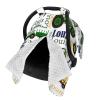 Personalized Baby Car Seat Canopy for Babies with Name, Custom Green Tractor Stroller Car Seat Covers for Boys Girls, Minky Nursing Carseat Cover for Breastfeeding, Car Seat Canopies for Newborn view 2