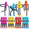 16 PCS Suction Cup Robot Toy,Shape Changing Telescopic Pop Tubes Autism Sensory Toy Kids Girls Boys Toddlers Adult,Funny Robot Action Figure Bendable Fidget Toy Gift Birthday Party Favors Christmas view 1