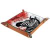Autumn Animal Zebra Dice Tray PU Leather Dice Rolling Tray Folding Dice Holder for Dice Games, Like RPG, DND and Other Table Games view 1