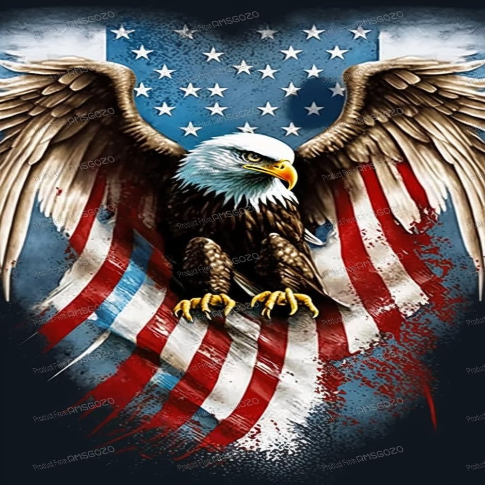 1000 Piece Wooden Puzzles - Abstract American Eagle - Jigsaw Puzzles for Adults Kids, Each Piece is Unique, Perfect Family Leisure Toys & Gifts - Puzzles Entertainment Collectibles