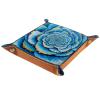 Abstract Flower Dice Tray PU Leather Dice Rolling Tray Folding Dice Holder for Dice Games, Like RPG, DND and Other Table Games view 1