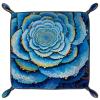 Abstract Flower Dice Tray PU Leather Dice Rolling Tray Folding Dice Holder for Dice Games, Like RPG, DND and Other Table Games view 2