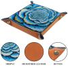Abstract Flower Dice Tray PU Leather Dice Rolling Tray Folding Dice Holder for Dice Games, Like RPG, DND and Other Table Games view 3