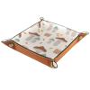 Autumn Mushroom Dice Tray PU Leather Dice Rolling Tray Folding Dice Holder for Dice Games, Like RPG, DND and Other Table Games view 1
