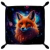 Fox Head Galaxy Dice Tray PU Leather Dice Rolling Tray Folding Dice Holder for Dice Games, Like RPG, DND and Other Table Games view 2