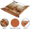 Autumn Forest Kangaroo Dice Tray PU Leather Dice Rolling Tray Folding Dice Holder for Dice Games, Like RPG, DND and Other Table Games view 3