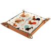 Autumn Forest Squirrel Dice Tray PU Leather Dice Rolling Tray Folding Dice Holder for Dice Games, Like RPG, DND and Other Table Games view 1