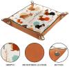 Autumn Forest Squirrel Dice Tray PU Leather Dice Rolling Tray Folding Dice Holder for Dice Games, Like RPG, DND and Other Table Games view 3