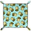 Bees Dice Tray PU Leather Dice Rolling Tray Folding Dice Holder for Dice Games, Like RPG, DND and Other Table Games view 2