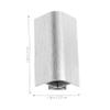 4pcs Ceiling Corner Rack Corner Protector Plastic Silver Set view 2