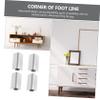 4pcs Ceiling Corner Rack Corner Protector Plastic Silver Set view 3