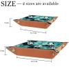 Animal Pandas Leaf Dice Tray PU Leather Dice Rolling Tray Folding Dice Holder for Dice Games, Like RPG, DND and Other Table Games view 4