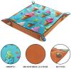 Ice Cream Dice Tray PU Leather Dice Rolling Tray Folding Dice Holder for Dice Games, Like RPG, DND and Other Table Games view 3